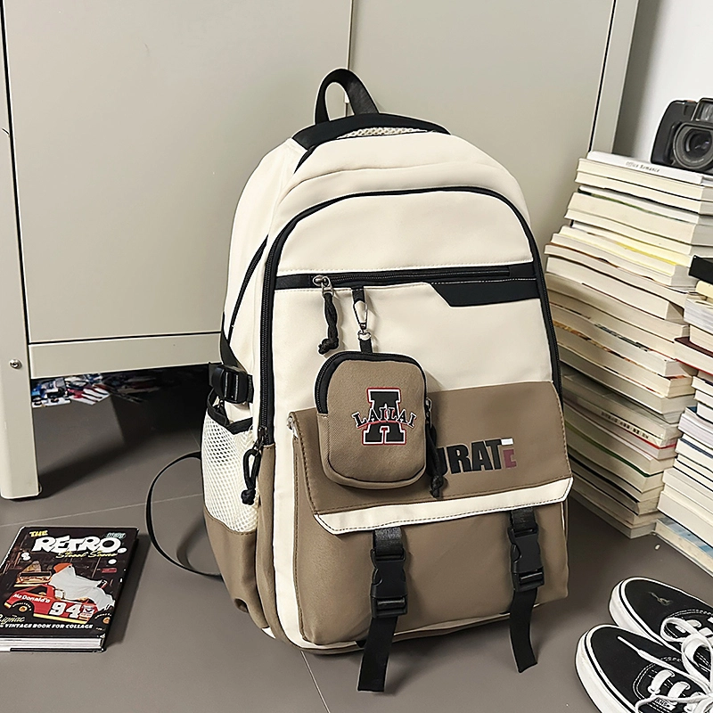 醇龙 日系工装小众 尼龙 双肩包 常规 男女同款情侣款 灰色/黑色/卡其色/绿色/蓝色