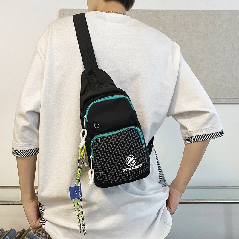 醇龙  斜挎包时尚胸包男女通用尼龙单肩包休闲外出旅游小背包运动包 多色