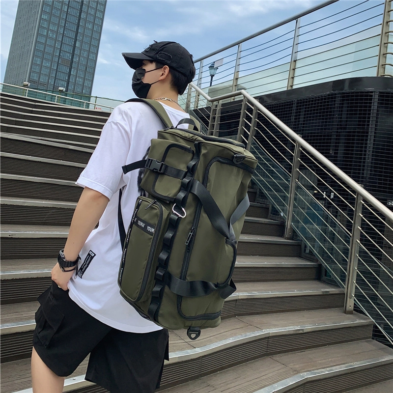 醇龙 多功能干湿分离简约短途旅游时尚百搭 尼龙 旅行包 男女同款情侣款 黑/粉/黄/绿/卡其/牛仔蓝
