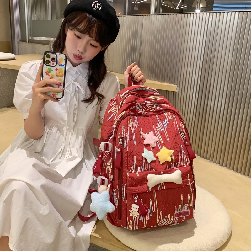 醇龙 百搭简约大容量减负旅行 双肩包 尼龙 女款 多色