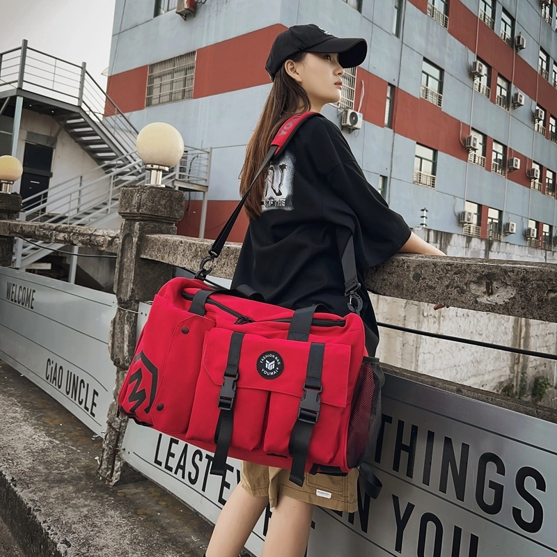 醇龙 休闲简约多功能干湿分离旅游时尚百搭 牛津复合布 旅行包 常规 男女同款情侣款 黑/卡其/红/粉/紫/黄/青绿/牛仔蓝/军绿