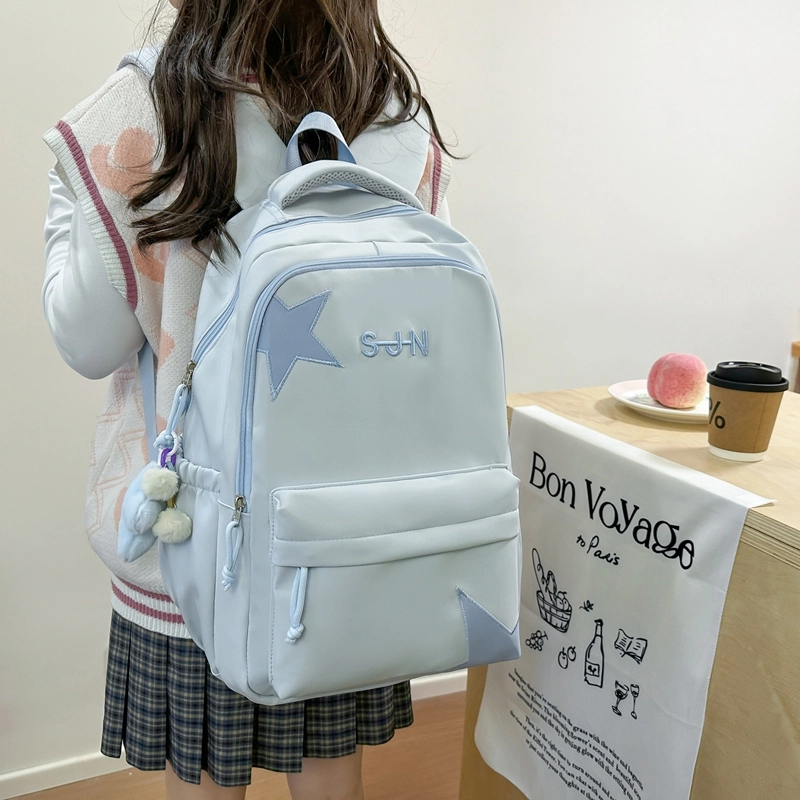 醇龙 高颜值书包小众大容量女生大学生韩系可爱简约高颜值百搭背包 尼龙 双肩包 男女同款情侣款 多色