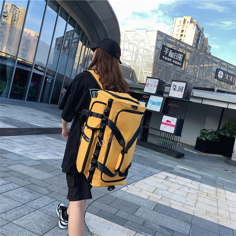 醇龙 多功能干湿分离简约短途旅游时尚百搭 尼龙 旅行包 男女同款情侣款 黑/粉/黄/绿/卡其/牛仔蓝