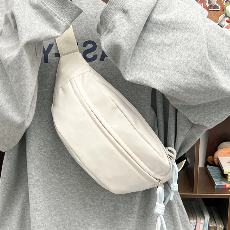 醇龙 运动潮流纯色 尼龙 单肩包腰包小挎包斜挎包胸包 男女同款情侣款 黄/绿/白/黑/粉