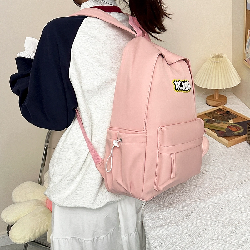 醇龙  尼龙男女通用多色书包学生韩版纯色大容量耐磨双肩包旅行背包