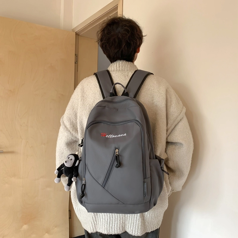 醇龙 大容量百搭纯色学生旅行 双肩包 尼龙 男女通用 多色