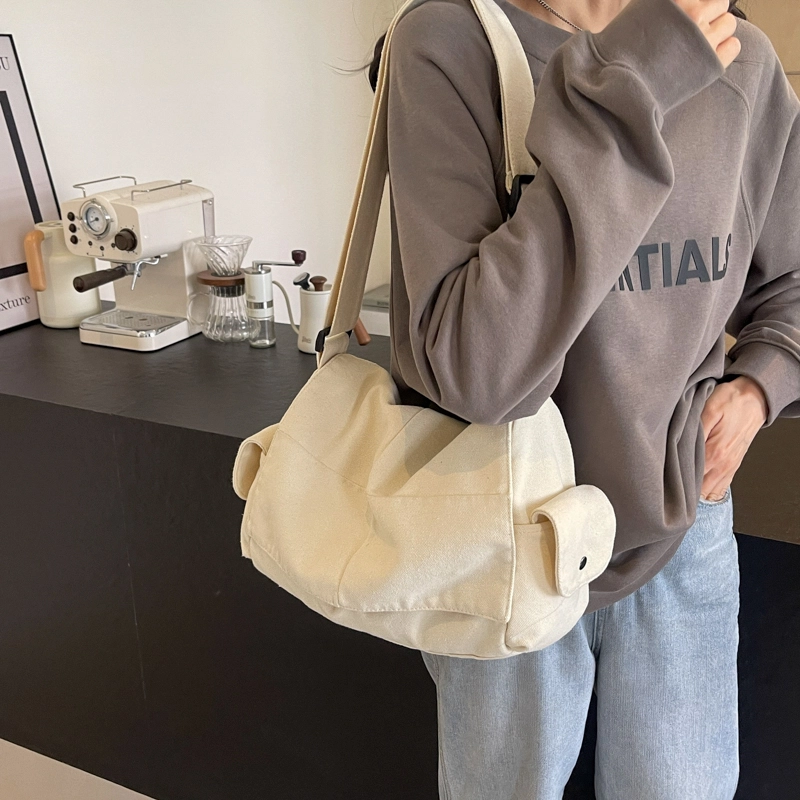 醇龙  男女通用多色帆布包包时尚单肩包斜挎包学生上课通勤托特包