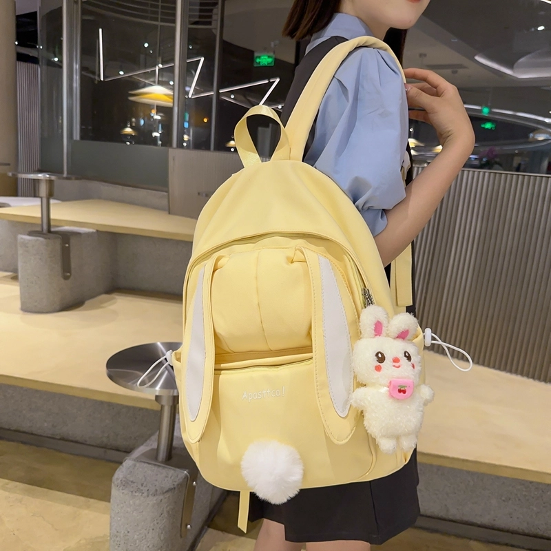 醇龙 韩版学生大容量小清新兔子外出旅行 双肩包 女款 尼龙 多色