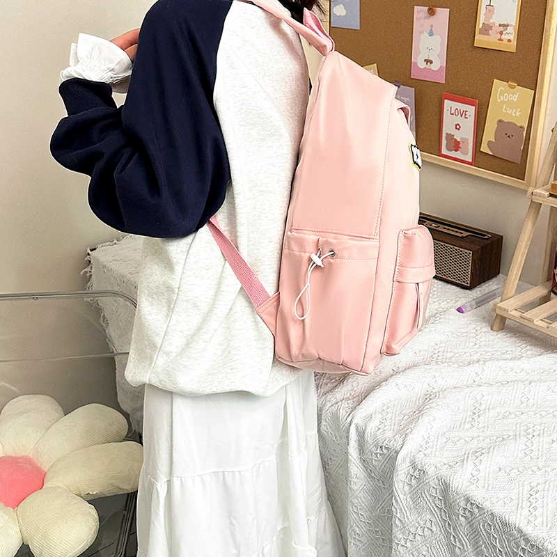 醇龙  尼龙男女通用多色书包学生韩版纯色大容量耐磨双肩包旅行背包