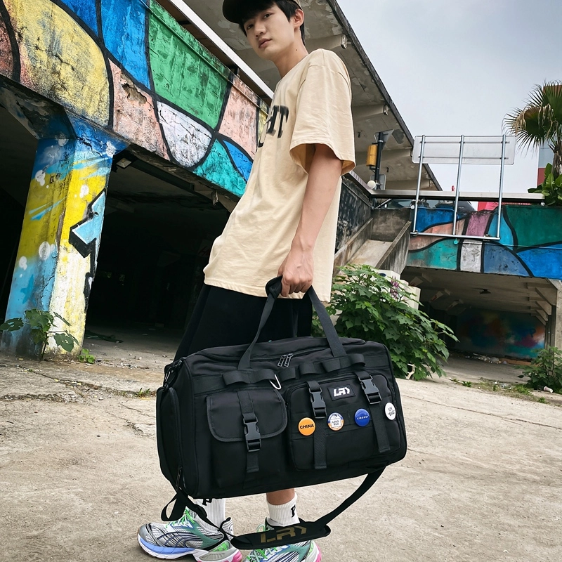 醇龙 多功能干湿分离多口袋 尼龙 旅行包 常规 男女同款情侣款 黑/灰/军绿/果绿