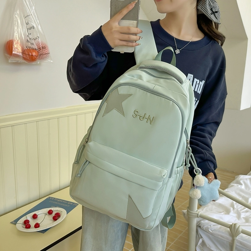 醇龙 高颜值书包小众大容量女生大学生韩系可爱简约高颜值百搭背包 尼龙 双肩包 男女同款情侣款 多色