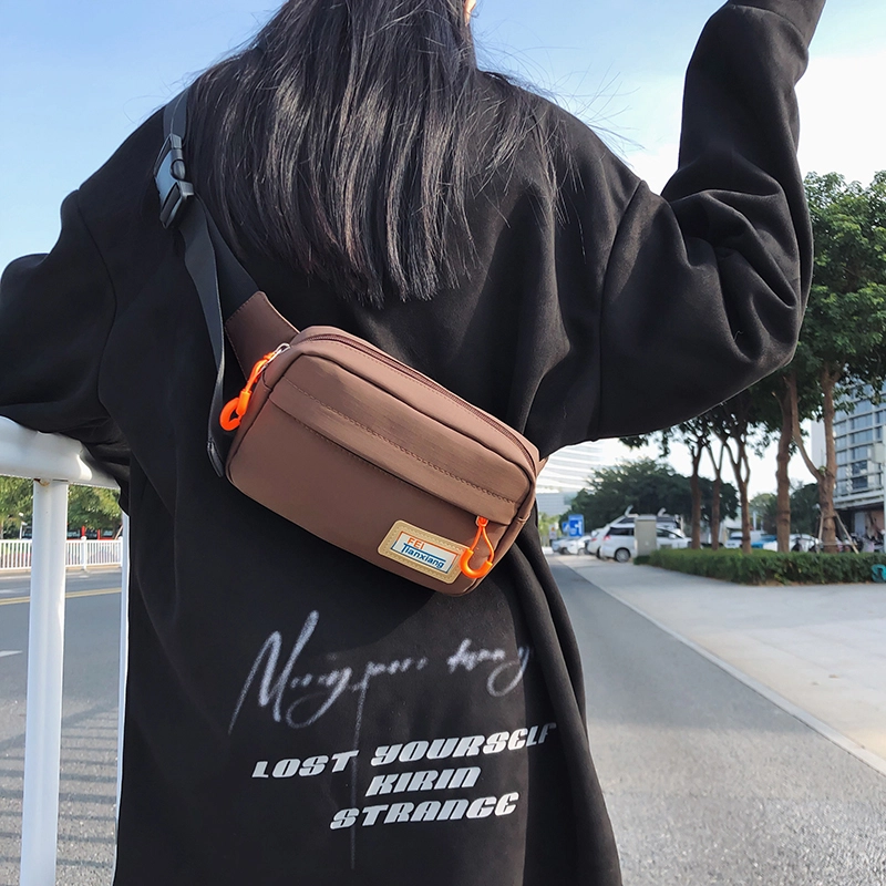 醇龙 休闲百搭潮流 尼龙 胸包 常规 男女同款情侣款 白色/棕色/黑色/卡其色