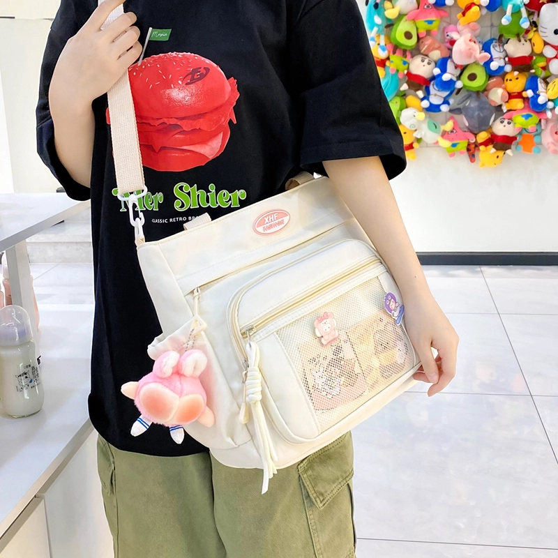 醇龙 百搭简约休闲 尼龙 单肩包 常规 男女同款情侣款 蓝/黑/粉/白