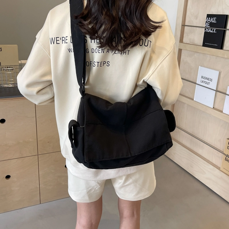 醇龙  男女通用多色帆布包包时尚单肩包斜挎包学生上课通勤托特包