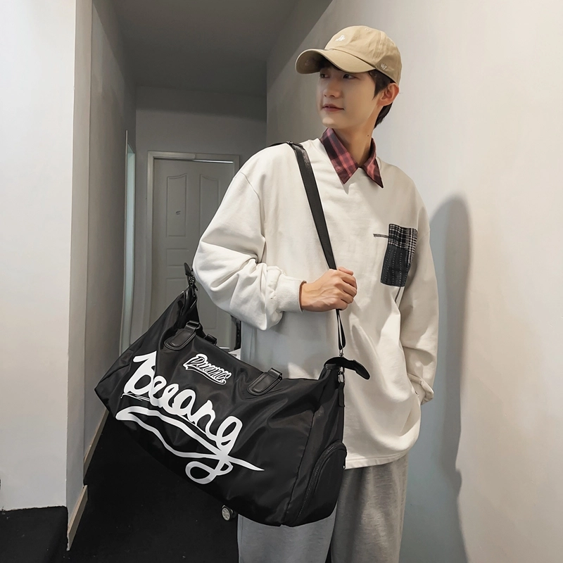 醇龙 干湿分离短途大容量休闲 尼龙布 健身包手提单肩斜挎包旅行包 常规 男女同款情侣款 黑/灰/棕/红