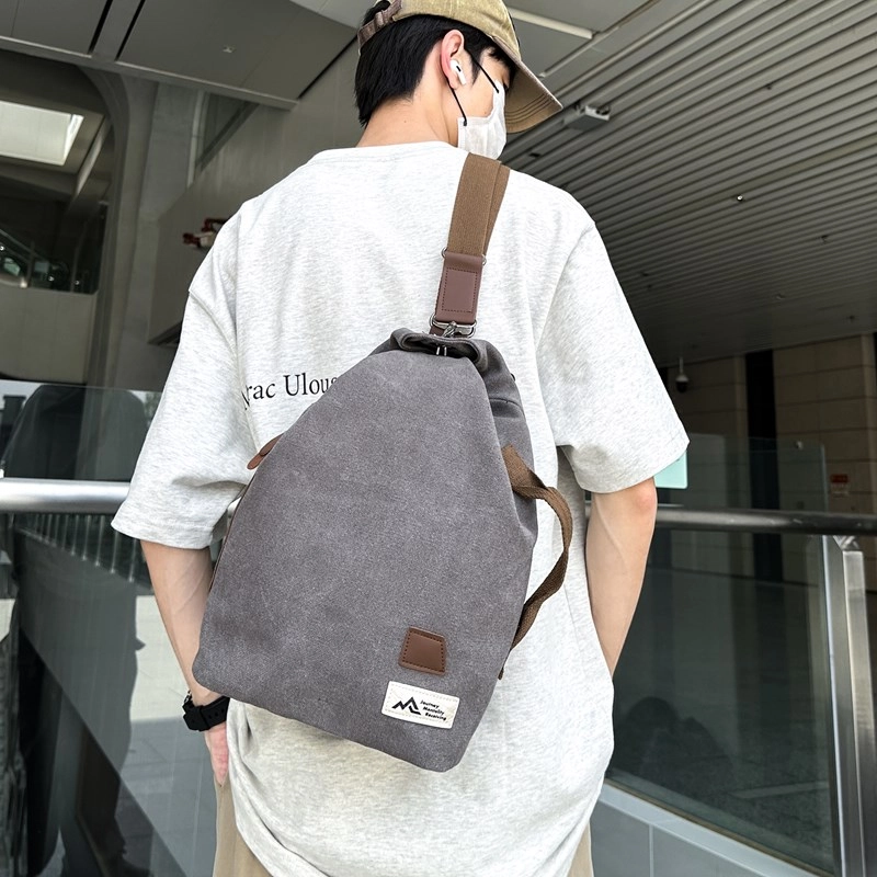 醇龙 尼龙男女通用多色帆布包大容量日系复古斜挎包多功能时尚单肩包胸包手提包