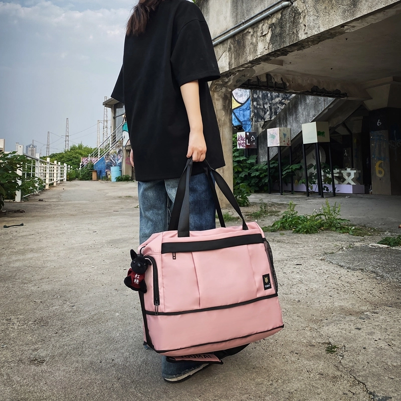 醇龙 中性风休闲简约短途旅游时尚百搭 尼龙 旅行包 常规 男女同款情侣款 黑/红/黄/卡其/青绿/军绿/粉