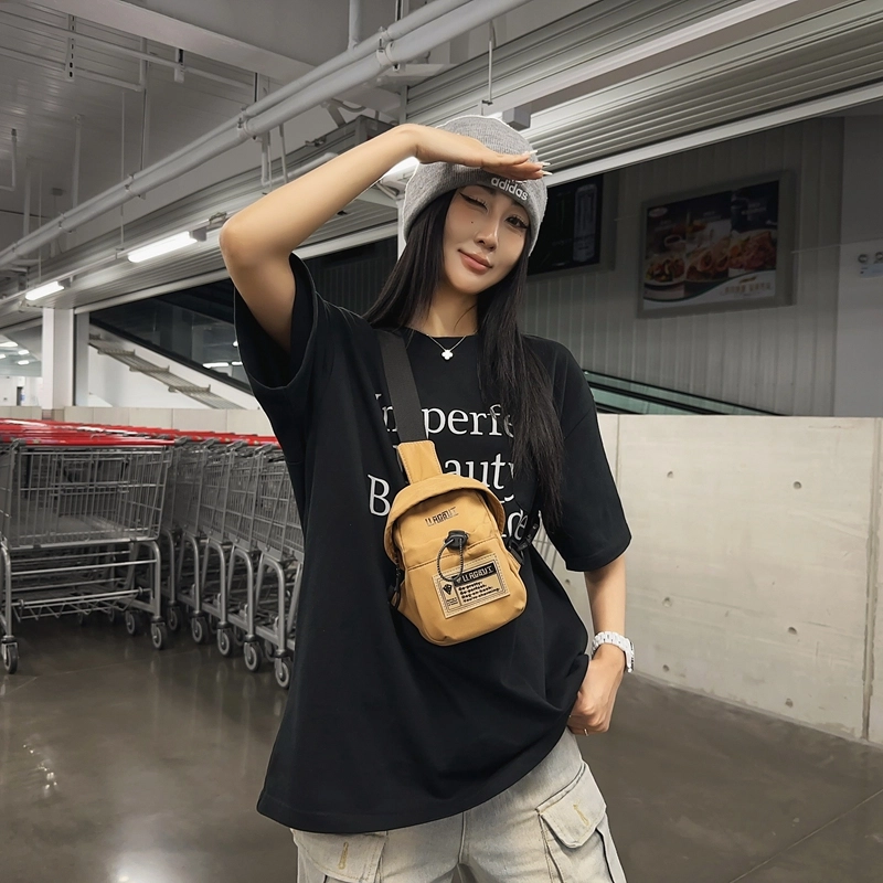 醇龙 休闲潮流 尼龙 胸包 常规 男女同款情侣款 黑色/米白色/红色/卡其色/灰色
