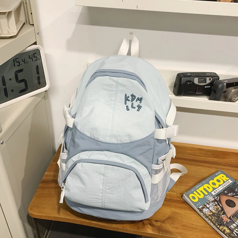 醇龙 港风运动休闲百搭书包轻便学生大容量登山超轻旅游背包 尼龙 双肩包 女款 多色