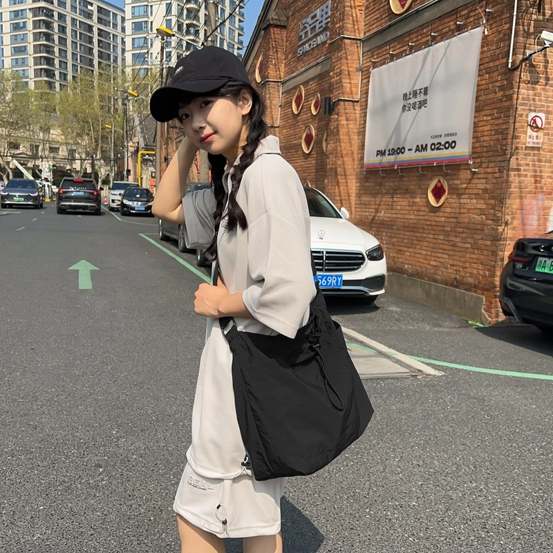 醇龙   尼龙女生多色休闲大包包时尚单肩包大容量上课通勤斜挎包