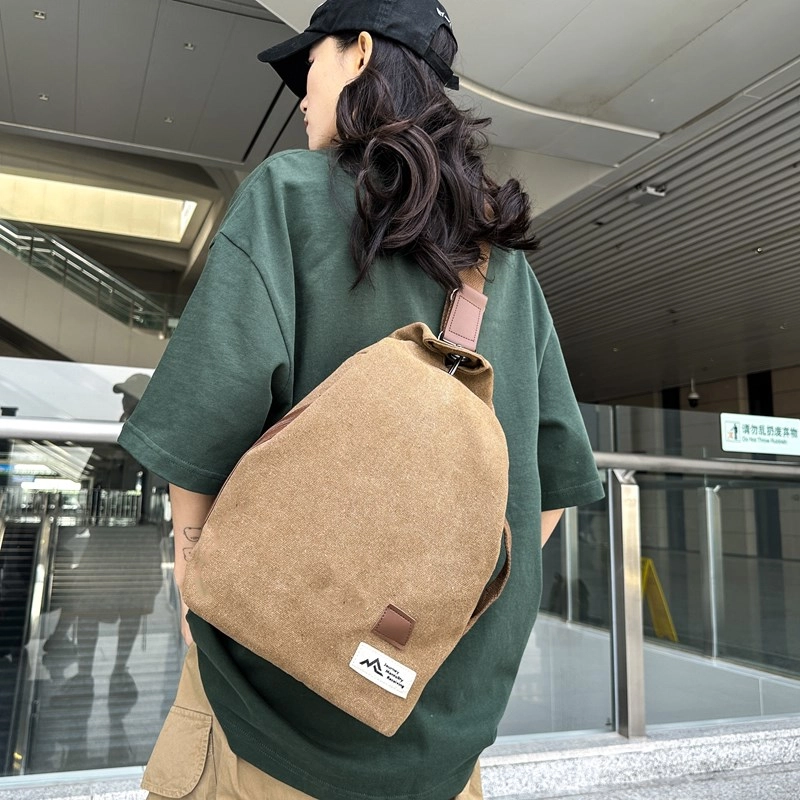 醇龙 尼龙男女通用多色帆布包大容量日系复古斜挎包多功能时尚单肩包胸包手提包