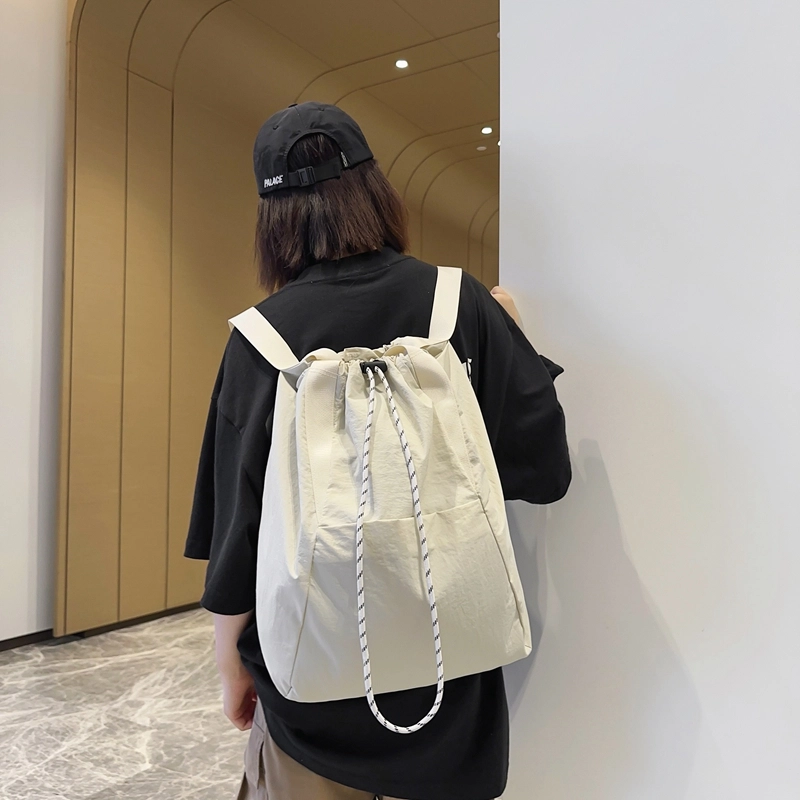 醇龙 抽绳运动防水通勤大容量手提多功能 尼龙 双肩包 男女同款情侣款 多色