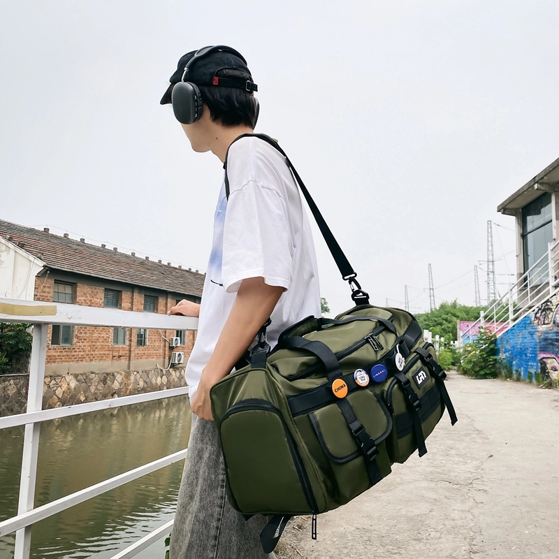 醇龙 多功能干湿分离多口袋 尼龙 旅行包 常规 男女同款情侣款 黑/灰/军绿/果绿