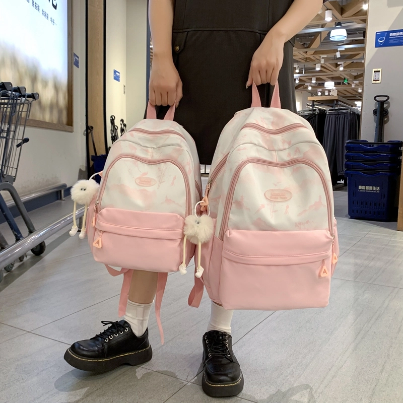 醇龙  休闲简约小众扎染大容量    双肩包  女款