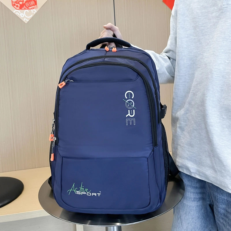 茵初 时尚商务字母印花 牛津布 书包背包双肩包 男女同款情侣款 多色