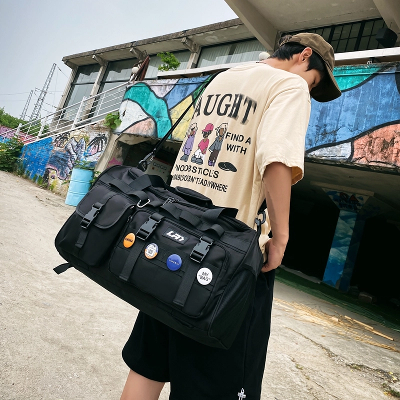 醇龙 多功能干湿分离多口袋 尼龙 旅行包 常规 男女同款情侣款 黑/灰/军绿/果绿