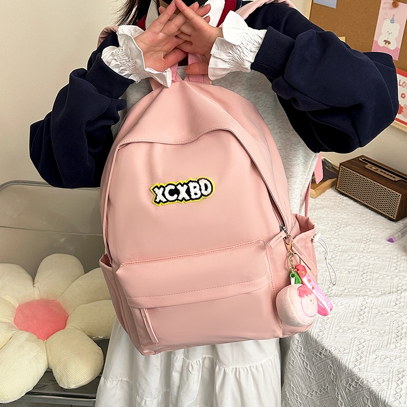 醇龙  尼龙男女通用多色书包学生韩版纯色大容量耐磨双肩包旅行背包