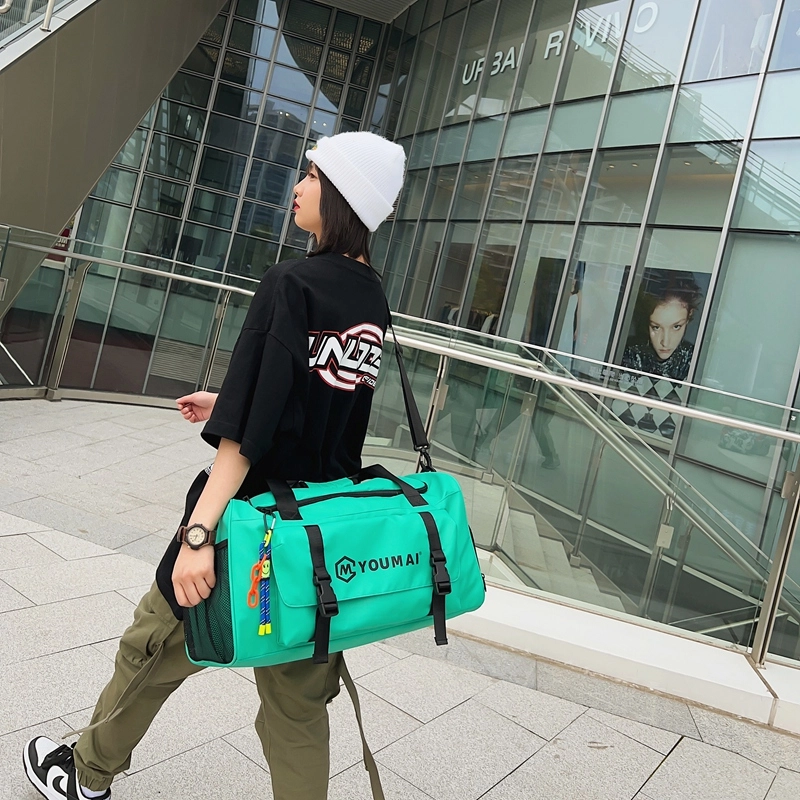 醇龙 大容量 轻便时尚 干湿分离 简约纯色 尼龙 单肩斜挎旅行包 常规 男女同款情侣款 黑/青绿/黄/粉/军绿/卡其
