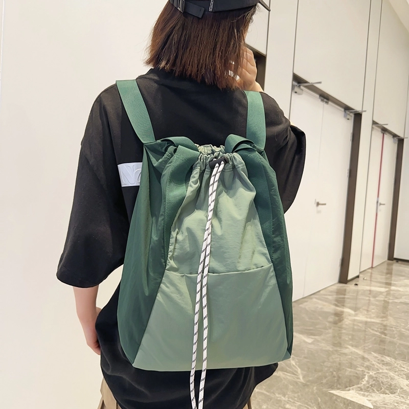 醇龙 抽绳运动防水通勤大容量手提多功能 尼龙 双肩包 男女同款情侣款 多色