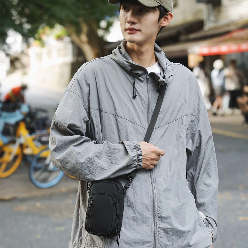醇龙 潮流休闲 尼龙 手机包 男女同款情侣款 黑色/白色/桔色/绿色