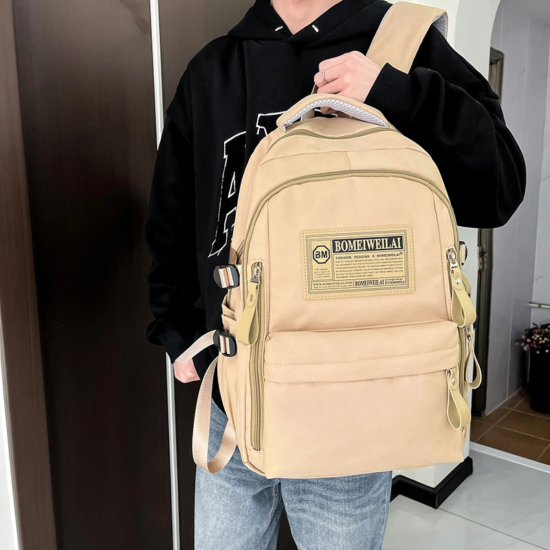 醇龙 初中高中生大容量轻便耐脏学生旅行 双肩包 男女同款情侣款 尼龙 多色