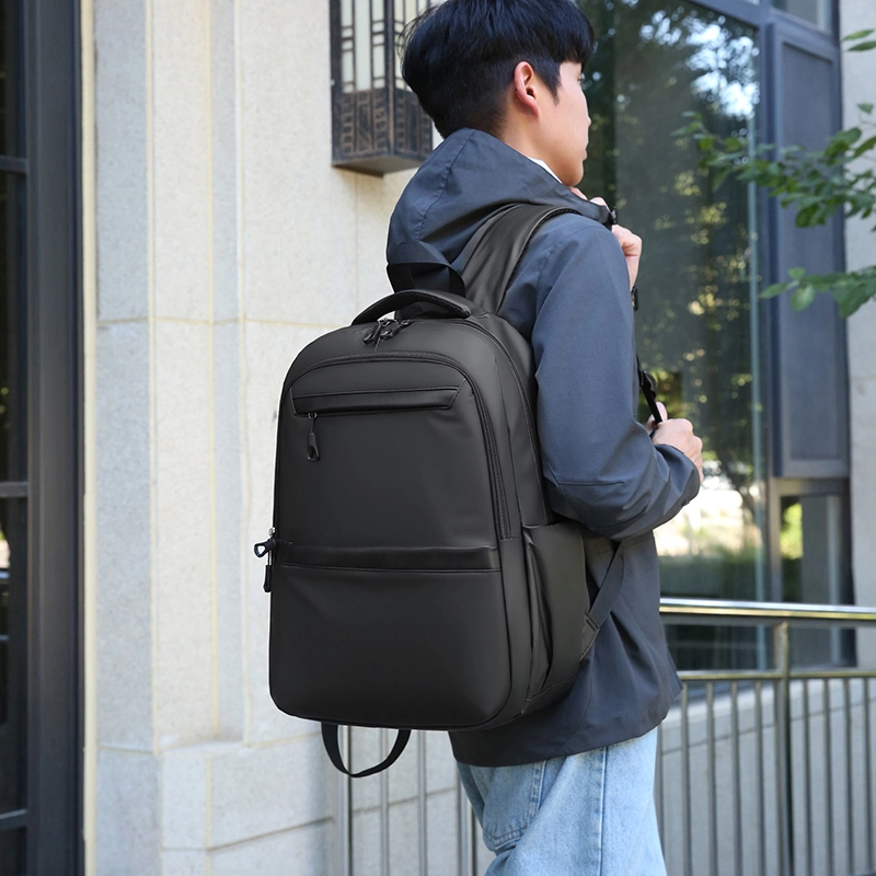 醇龙 男女通用 轻便 休闲简约 尼龙布 双肩包 灰/黑