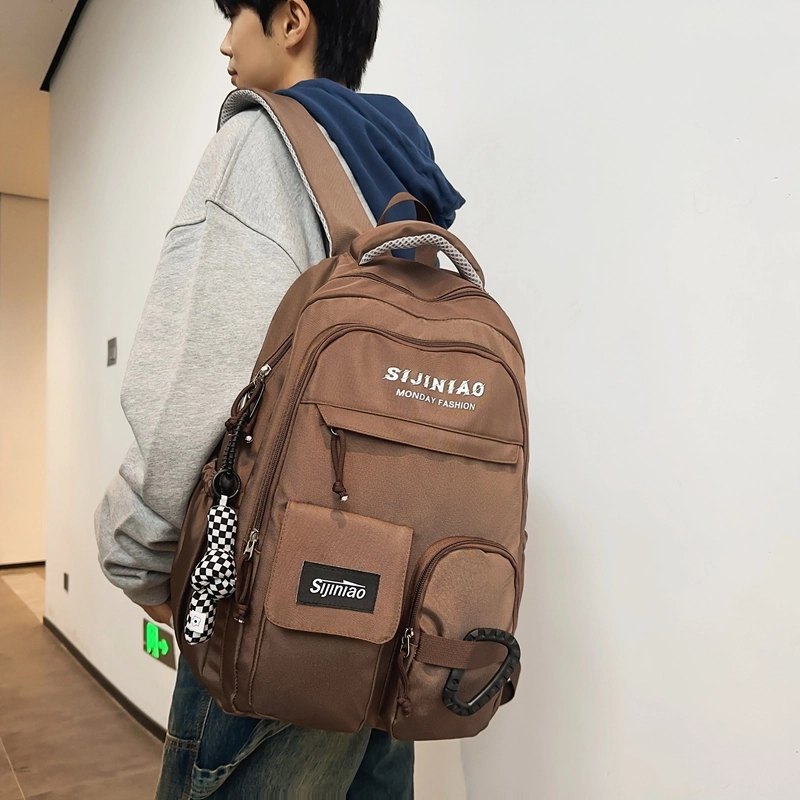 醇龙 工装包轻便时尚潮流大容量初高中休闲旅行背包 尼龙 双肩包 男女同款情侣款 多色