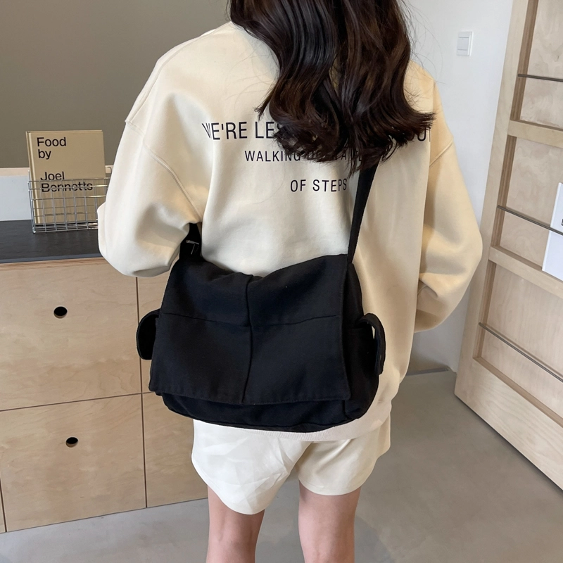 醇龙  男女通用多色帆布包包时尚单肩包斜挎包学生上课通勤托特包