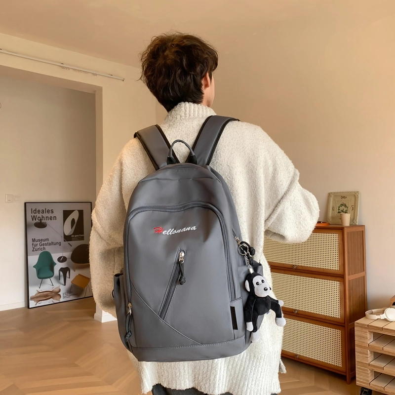 醇龙 大容量百搭纯色学生旅行 双肩包 尼龙 男女通用 多色