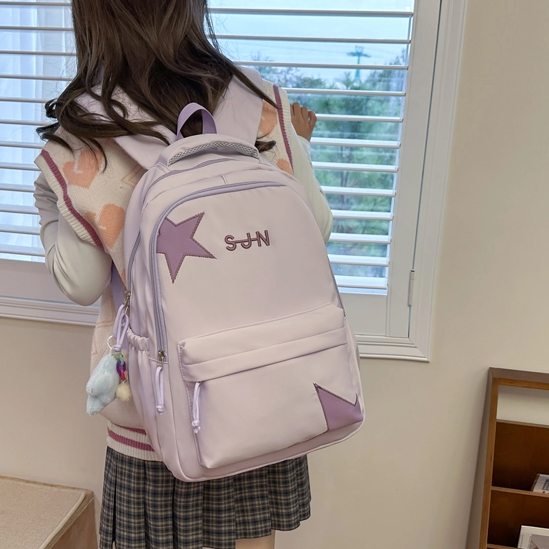 醇龙 高颜值书包小众大容量女生大学生韩系可爱简约高颜值百搭背包 尼龙 双肩包 男女同款情侣款 多色