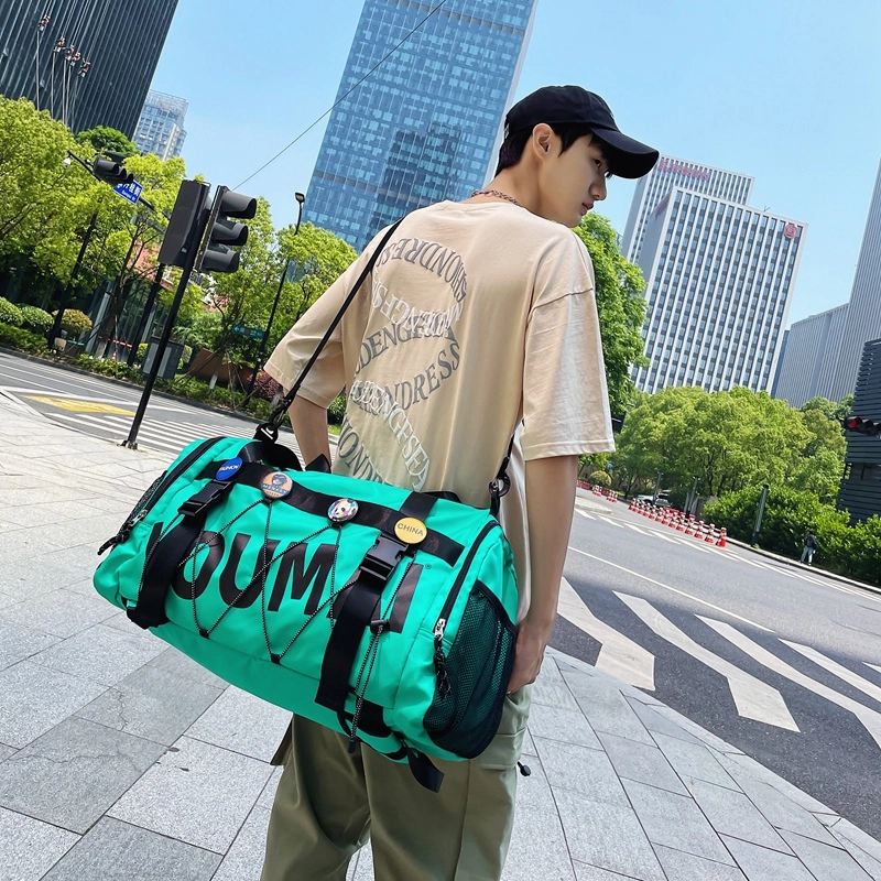 醇龙 多功能干湿分离休闲简约短途旅游时尚百搭 尼龙布 旅行包 男女同款情侣款 黑/青绿/军绿/黄/粉/卡其