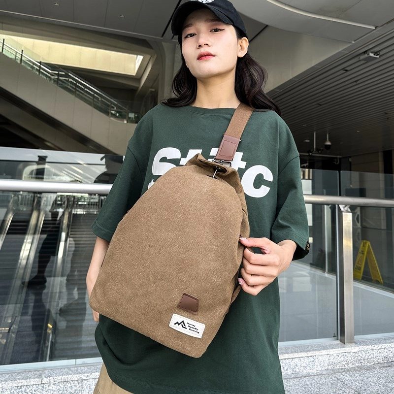醇龙 尼龙男女通用多色帆布包大容量日系复古斜挎包多功能时尚单肩包胸包手提包