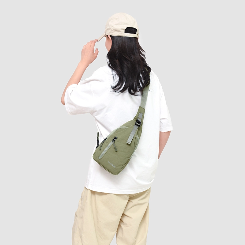 醇龙 韩潮时尚多功能简约纯色 尼龙 胸包 常规 男女同款情侣款 多色