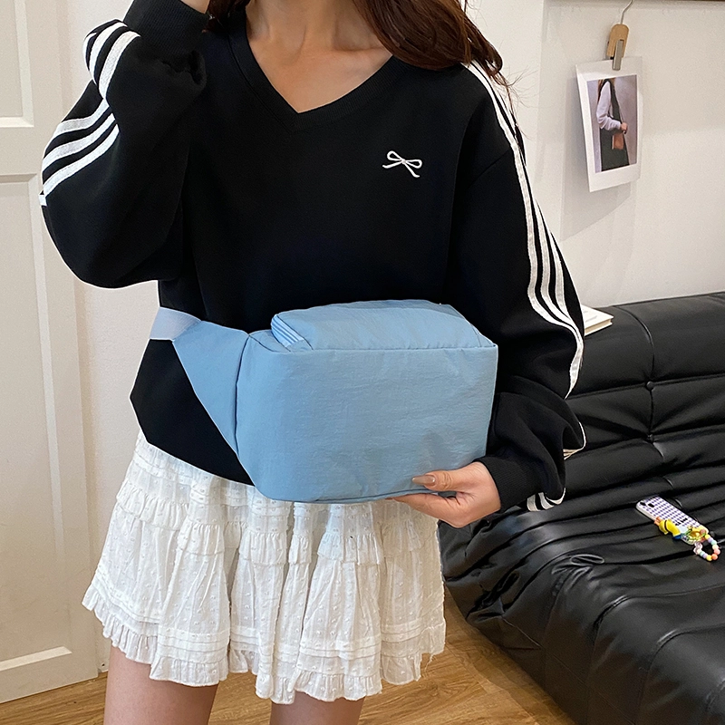 醇龙 纯色简约外出轻便时尚潮流 尼龙 斜挎单肩包 常规 男女同款情侣款 多色