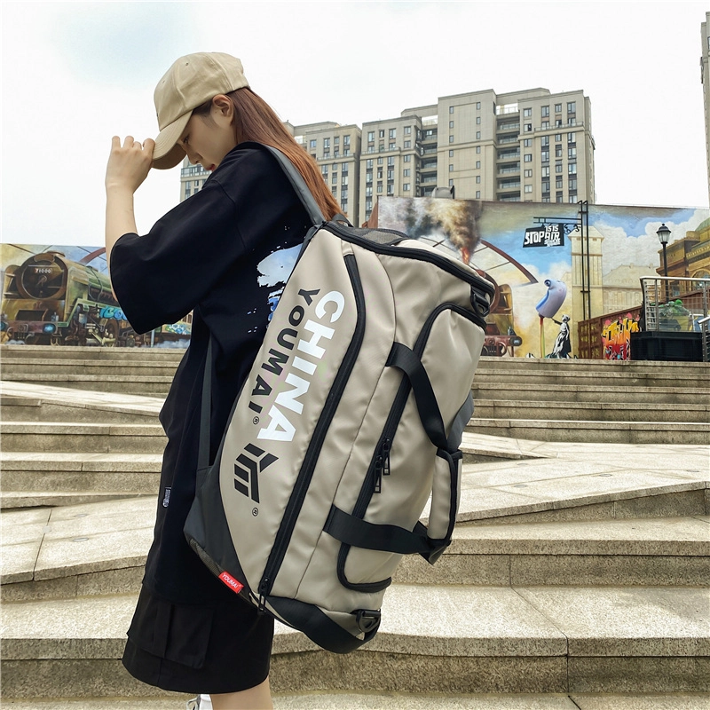 醇龙 小众休闲简约多功能短途旅游时尚百搭 尼龙 旅行包 男女同款情侣款 粉/玫红/卡其/黄/黑/绿