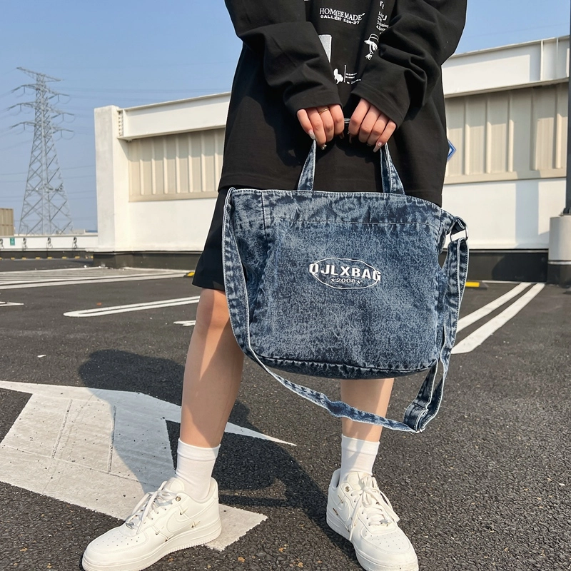 醇龙  男女通用多色牛仔布斜挎包 学生上课通勤百搭轻便单肩手提包