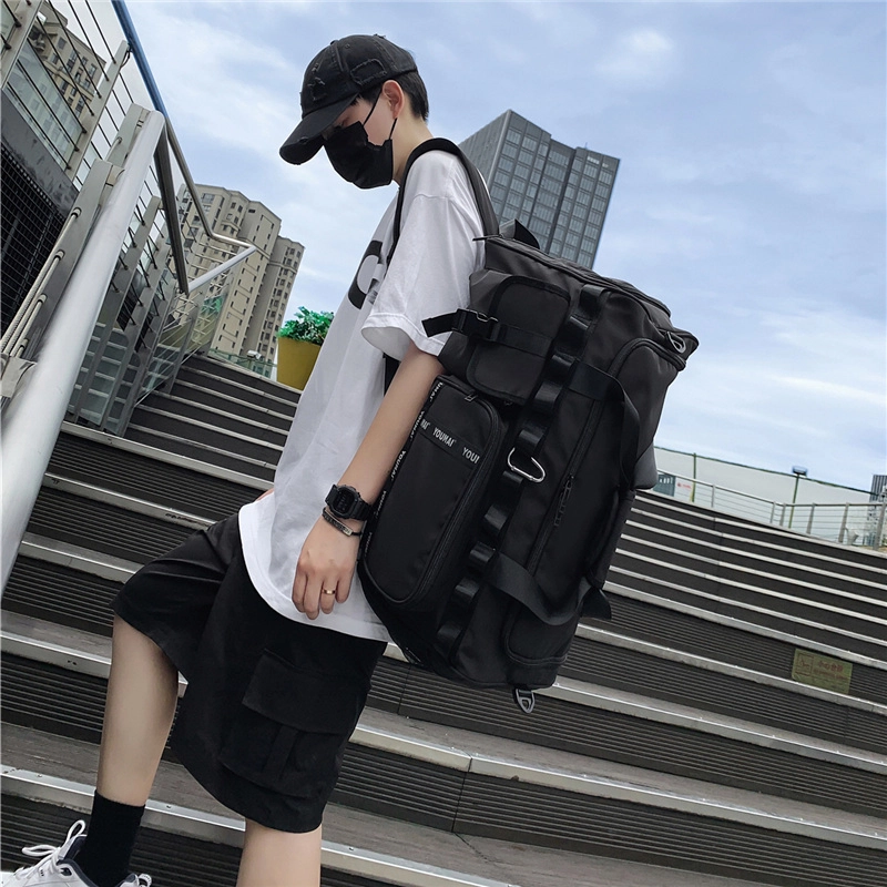 醇龙 多功能干湿分离简约短途旅游时尚百搭 尼龙 旅行包 男女同款情侣款 黑/粉/黄/绿/卡其/牛仔蓝