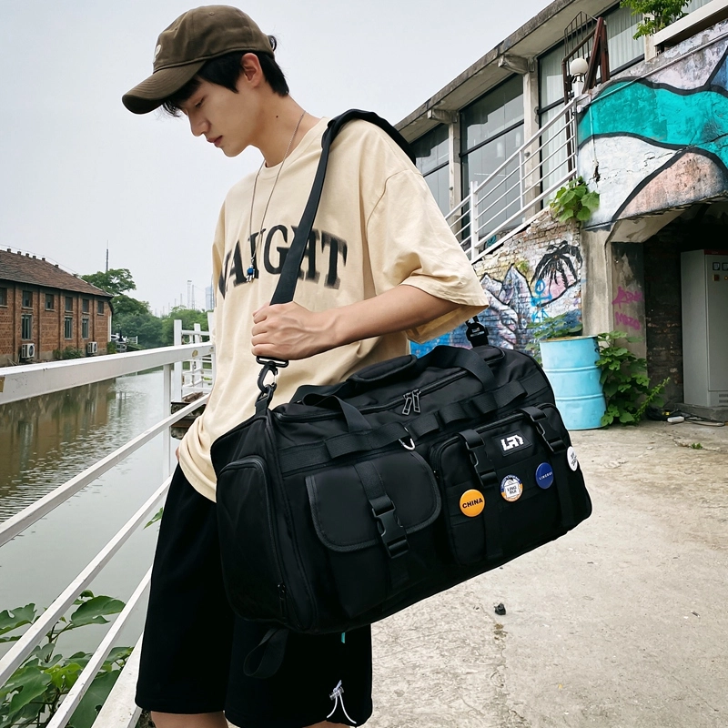 醇龙 多功能干湿分离多口袋 尼龙 旅行包 常规 男女同款情侣款 黑/灰/军绿/果绿