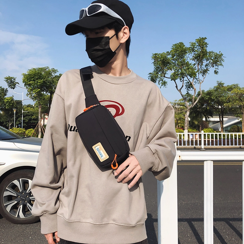 醇龙 休闲百搭潮流 尼龙 胸包 常规 男女同款情侣款 白色/棕色/黑色/卡其色