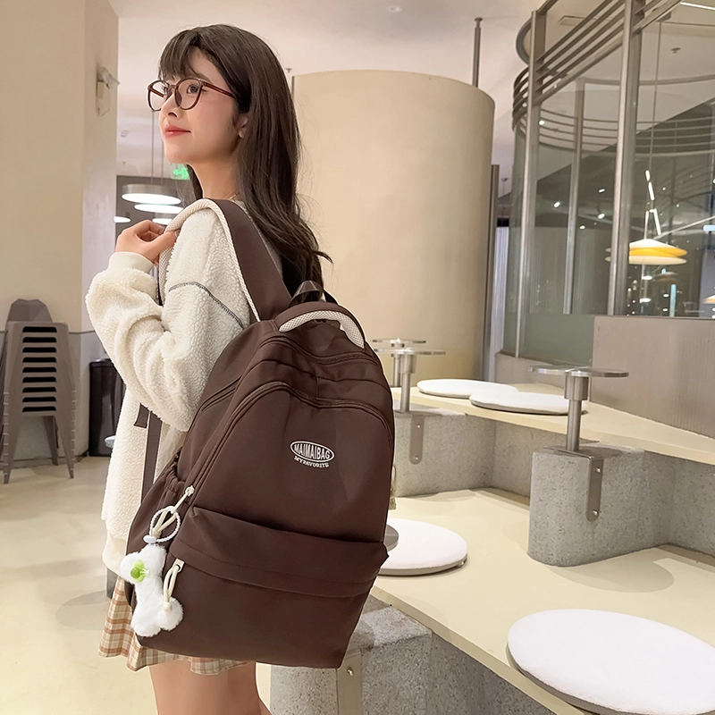 醇龙 学生外出旅游防泼水收纳包 尼龙 双肩包 女款 多色